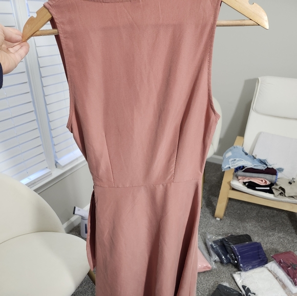 NEW WITH TAG MANGO CARA DRESS MUTED PINK SIZE 2 - Picture 9 of 9